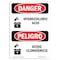 Signmission Safety Sign, OSHA Danger, 10" Height, Bilingual Spanish, D-VS-2029 OS-DS-D-710-VS-2029 - alternate 1